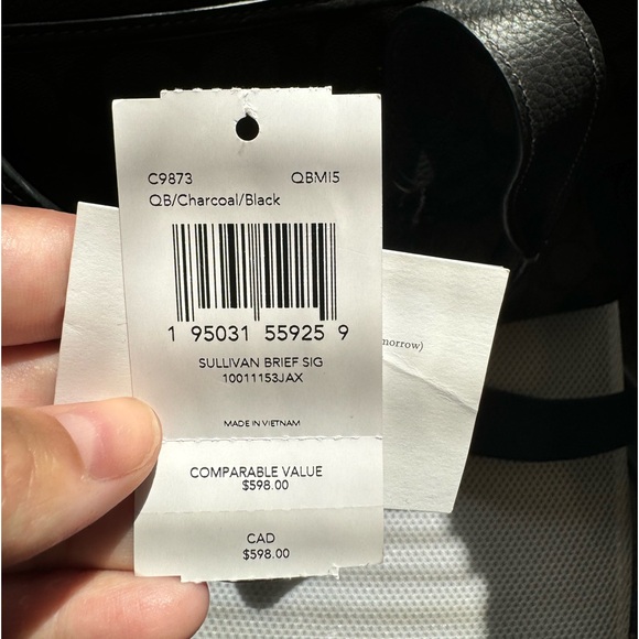 Coach New York Signature Print Sullivan Brief Bag - Picture 11 of 11